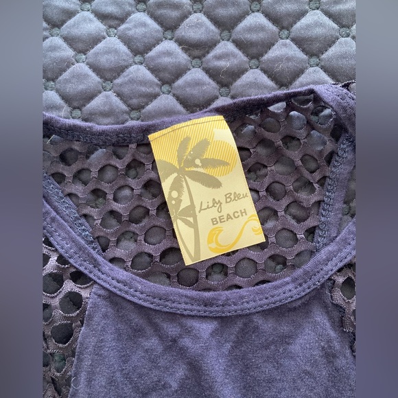 Lily Blue Beach Cover-Up Top S - Picture 7 of 12